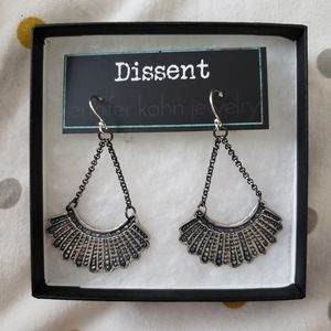 NWT Jennifer Kahn "Dissent" RBG-inspired Earrings